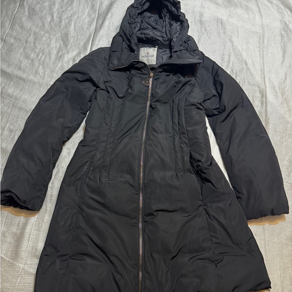 Moncler Renne Giubbutto Renne Feather Down Long Jacket Black Coat 1 - Picture 2 of 11